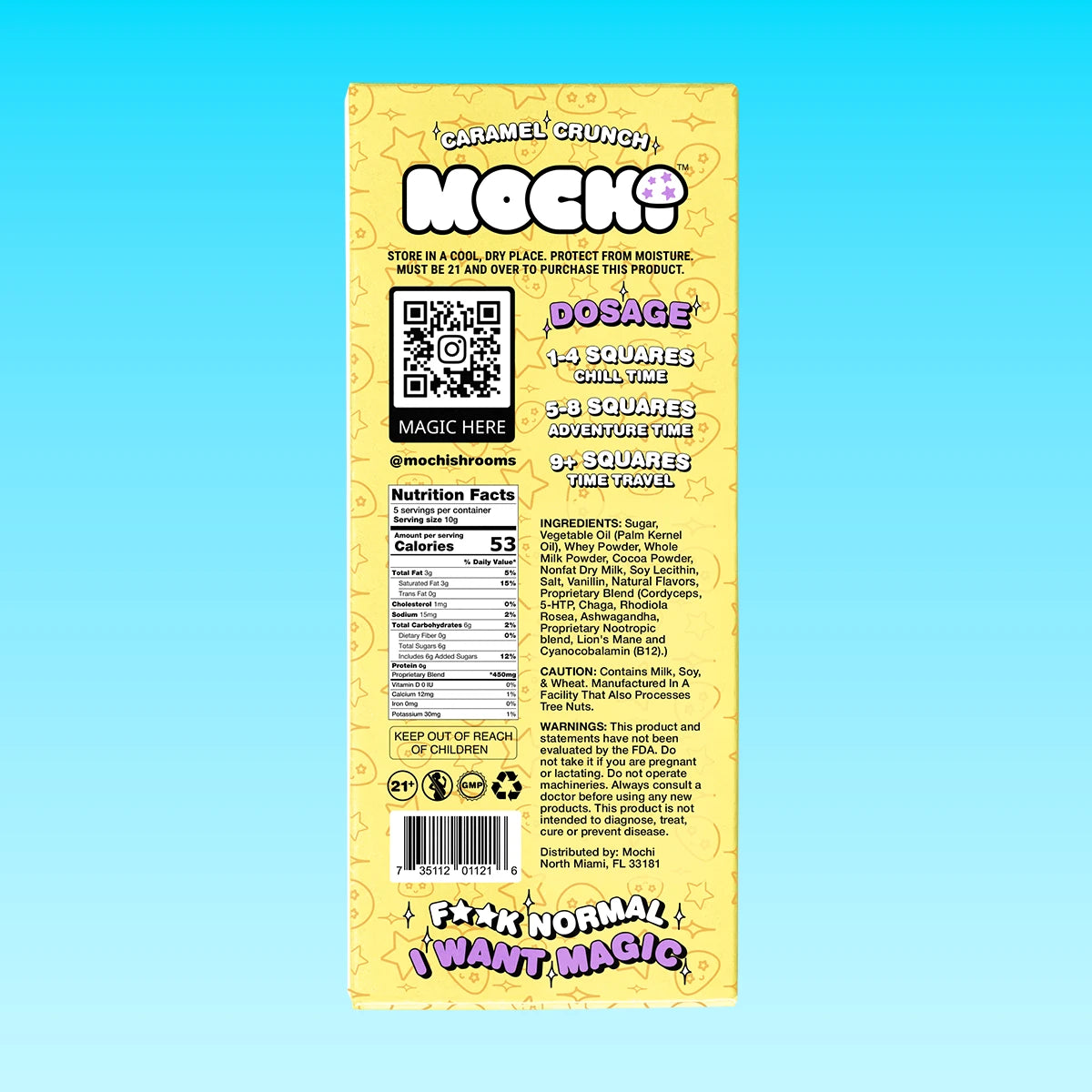 Magic Mushroom Chocolate | Caramel Crunch - mochi-shrooms