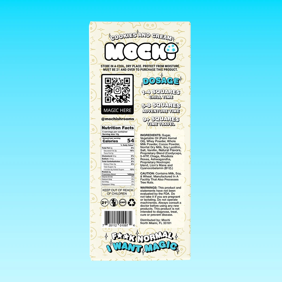 Magic Mushroom Chocolate - Cookies & Cream
