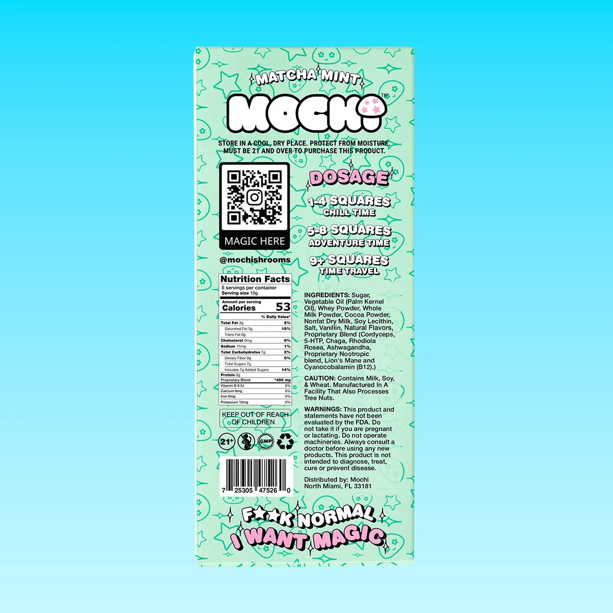 Magic Mushroom Chocolate - Matcha Mint